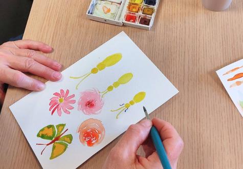 Atelier aquarelle pour adultes aux Fermes de Gally